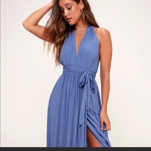 Lulu’s Long Halter Wrap Dress